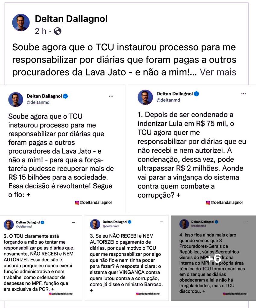 alvarodias_'s tweet photo. Querem vingança contra os que combatem corrupção. Outra vez Deltan e Janot são alvejados. O Tribunal de Contas não pode ser usado como ferramenta de vingança .A injustiça não prevalecerá. Solidariedade à #DeltanDallagnol e #RodrigoJanot #AlvaroDias
Veja https://t.co/kVCDzbOeuY https://t.co/bi7l8jznww