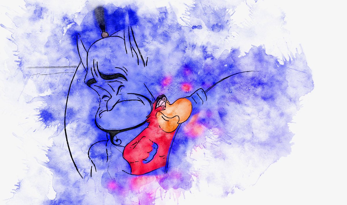 We created this painting in memory of Gilbert Gottfried who died today at age 67 you will be forever missed. RIP #Aladdin #lago #disney #legend