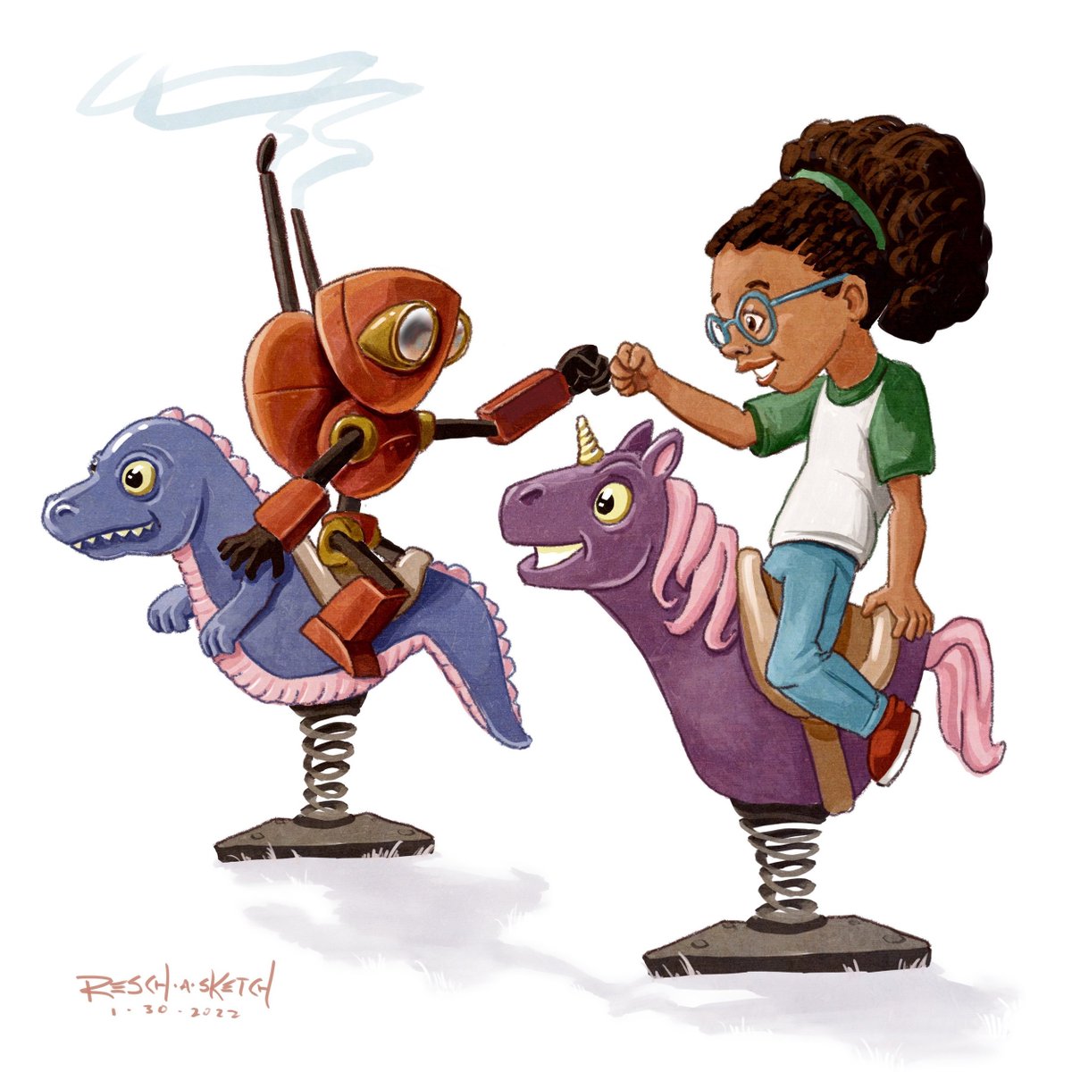 Reschasketch (Dustin Resch, illustrator/author) tweet media