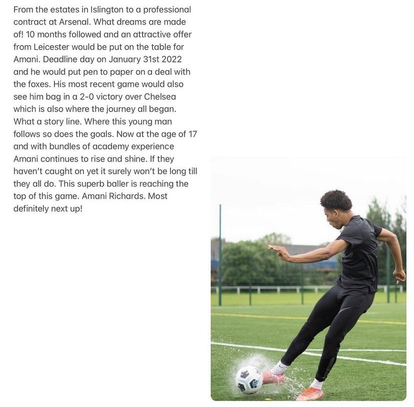 Amani Richards. The Islington jewel.