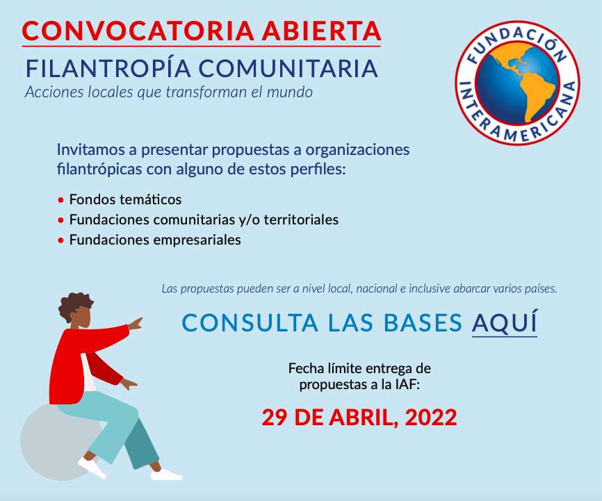 Comunalia's tweet photo. La @IAFgrassroots está invitando a organizaciones filantrópicas de América Latina y el Caribe a presentar propuestas para cofinanciar iniciativas con enfoque en el #DesarrollodeBase. Las iniciativas deberán presentarse antes del 29/04.
Consulta las bases: https://t.co/kdmKzAJlu8 https://t.co/NciukTJ15W