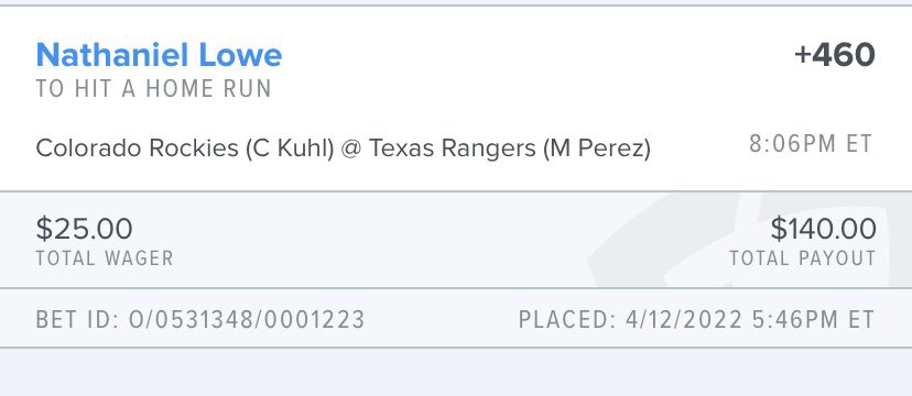 FanduelMazza's tweet photo. DINGER TUESDAY CONTEST 🚨🚨🚨

Going Ballsy But Why The Hell Not. If Nathaniel Lowe DOES NOT Hit A Homerun Tonight, I Will Give $25 To One Person Who Retweets This Tweet Via Venmo Or PayPal.

Lets Keep On Crushing Baseball 😤😤 https://t.co/oTjajBuf3a