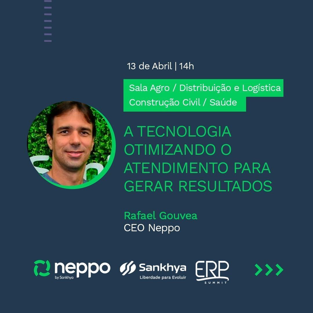 NeppoTI's tweet photo. Estamos no ERP Summit, no stand com a Sankhya Gestão de Negócios. Hoje o dia foi movimentado, com nosso CEO, Rafael Gouvea, e o Emerson Almeida, da equipe comercial, recebendo pessoas para conhecer nossas plataformas Neppo Omnichannel e Neppo Inteligência Artificial! https://t.co/LIGtKriavV