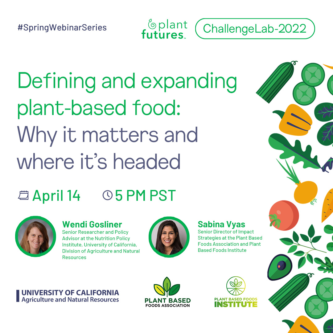 plant_futures's tweet photo. #SpringWebinarSeries
๐ฑ Defining and expanding plant-based food:
Why it matters and where it's headed
๐
April 14 ๐5 PM PST
Register hereโก https://t.co/xkQvrw65w7
๐
Wendi Gosliner & @SabinaVyas (@GrowPlantBased)
#plantbased #foodpolicy #nutrition https://t.co/tOQk9ejbA1