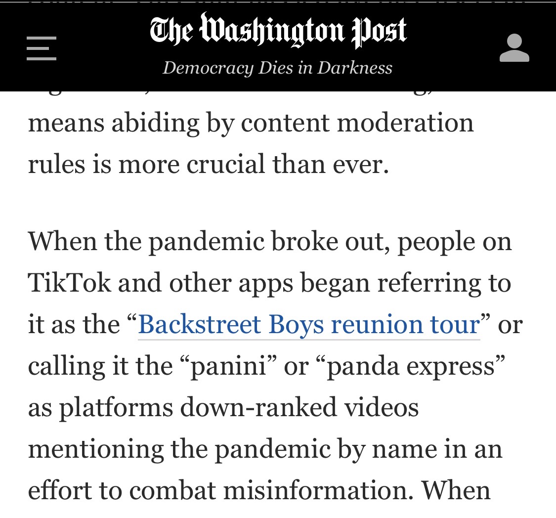 Gene Park on Twitter: "The @gamegrumps kept referring the pandemic early  2020 as the Backstreet Boys reunion tour to avoid getting demonetized off  YouTube because of Googles early restrictions on any mention
