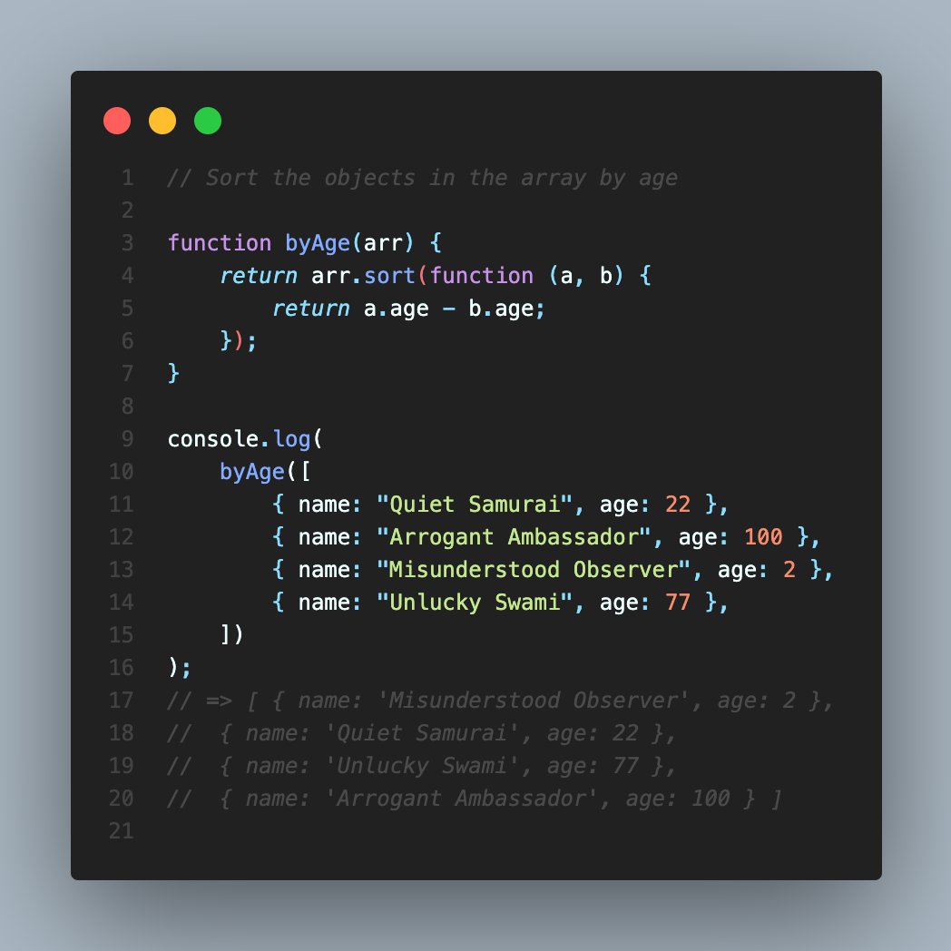 KormocziAdam's tweet photo. #Day55 again practice arrays, but now .reduce and .sort
#100DaysOfCode https://t.co/klrl6ALpj4