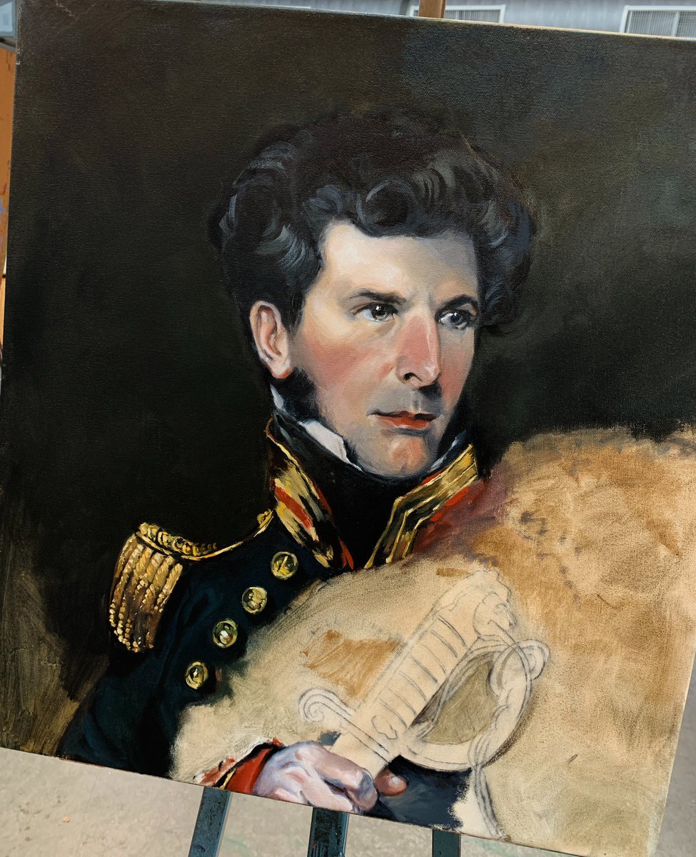 neptuniite's tweet photo. James Ross day 2 electric boogaloo: left-side of the collar isn't close to done obv, and I need to repaint the epaulette when it's dry (I fucked up), but most importantly.... we've got buttons, boys https://t.co/5bRvDPiZGA