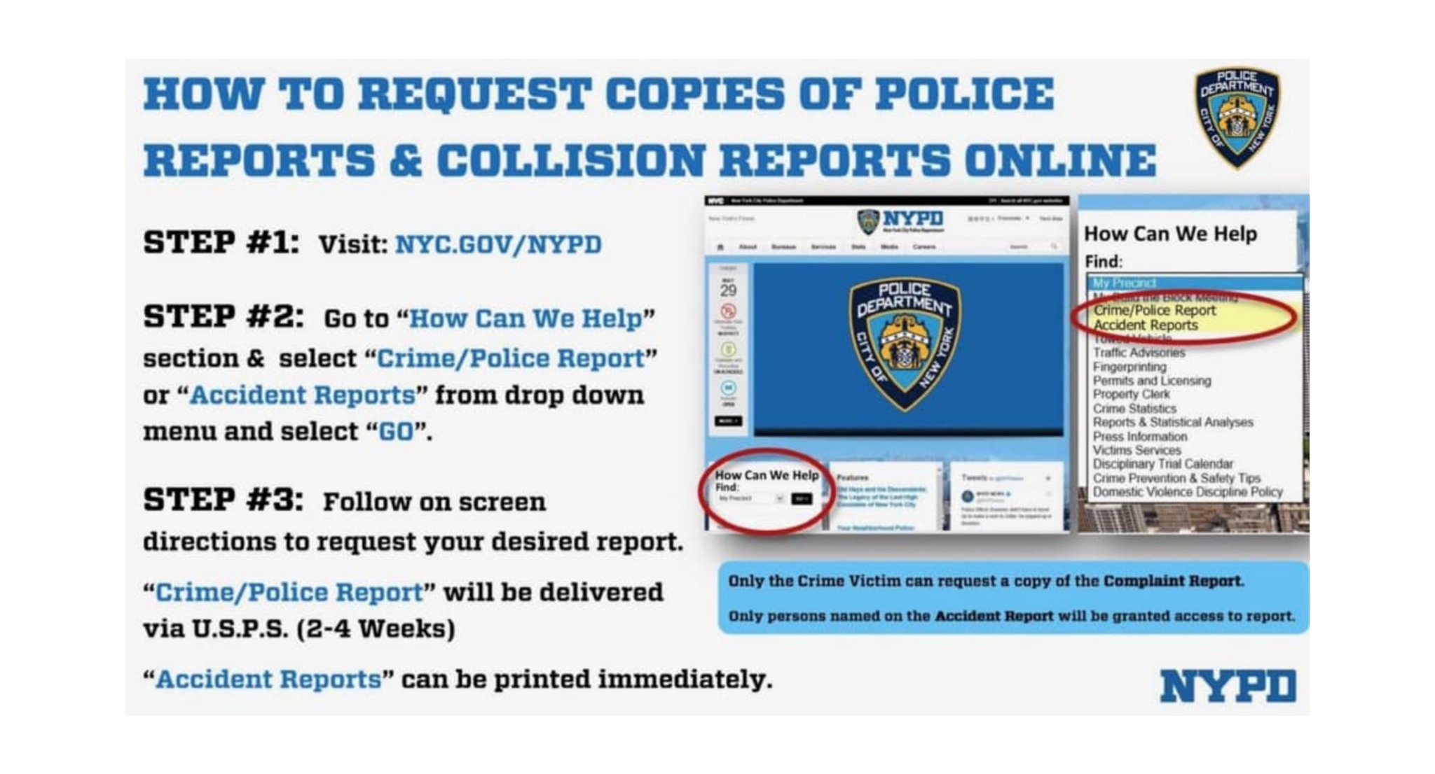NYPD 63rd Precinct on Twitter "Need a copy of a complaint report or
