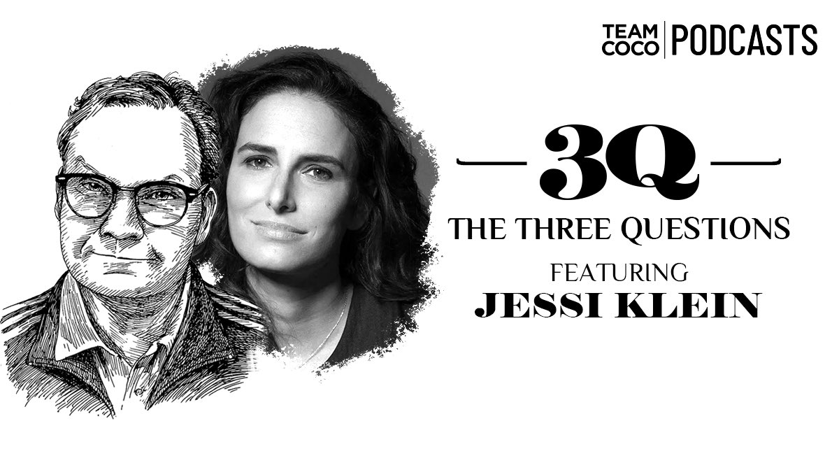TeamCoco's tweet photo. Writer and comedian @jessirklein joins @AndyRichter to talk about being a working mother, being from New York, having fun writing comedy, and more. Listen to #TheThreeQuestions: https://t.co/Br3gaCqIds https://t.co/ZY0tHz1Avt