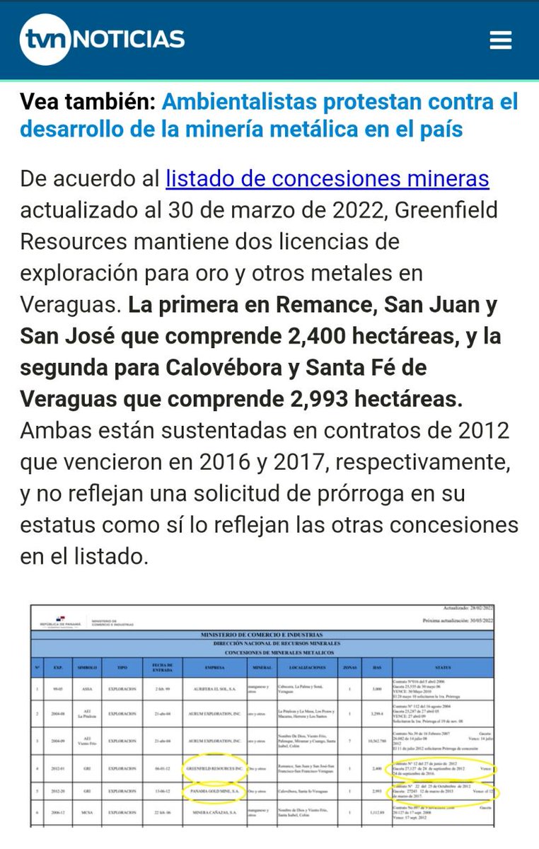 sanjosefusave's tweet photo. Atencion ciudadanos de #Santa fe de Veraguas esten en Alerta que la empresa que quiere la concesion en #Remance ; es la misma que esta solicitando tambien otra concesion en #Calovebora #NoalaMineria https://t.co/PN2ZIj7vfG