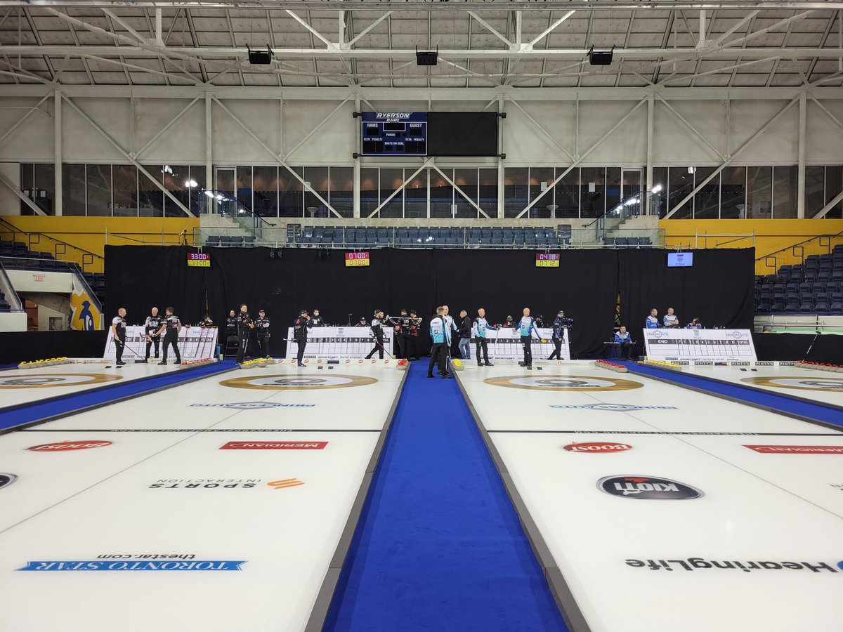 C_hodgy's tweet photo. Every team is wearing @DynastyCurling for this draw! Pretty cool to see after 8+ years of building the company! Thanks to everyone for the support. New cool things on the horizon for the company too! https://t.co/VlmRUZRc9O