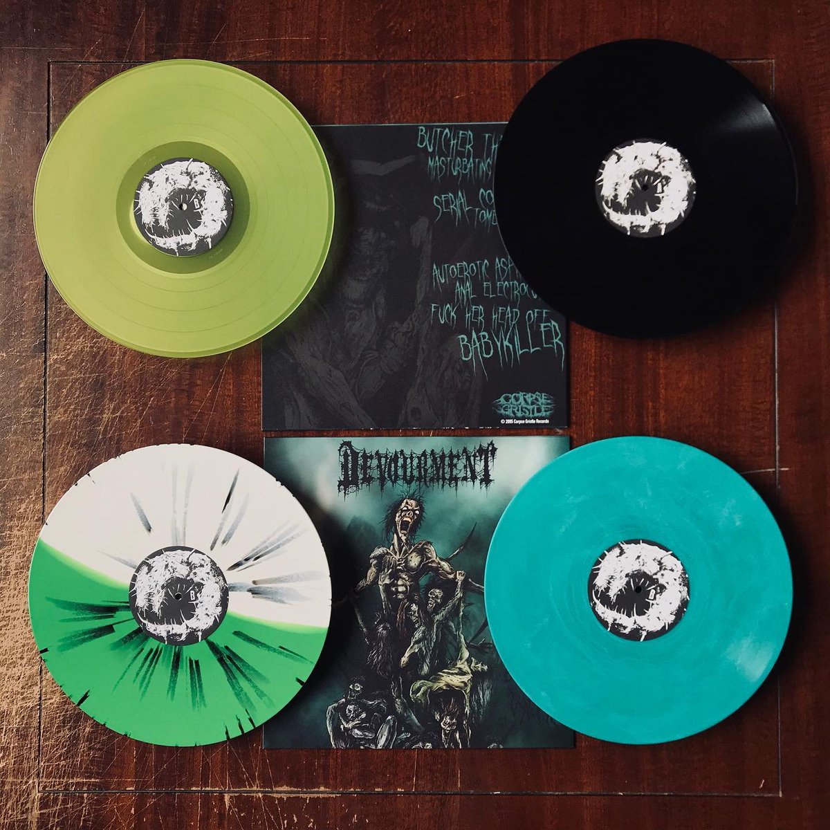 MeteorGem's tweet photo. ✨BRUTAL UPDATE✨
LOCAL PICKUP IN CHICAGO - WORLDWIDE SHIPPING
We are beyond excited to introduce @corpsegristle to the Meteor Gem lineup!
https://t.co/qF4OoKf7wb
#devourment #brutaldeathmetal #hell #deathmetalvinyl #bloodspawn #metalcassettes #disgorge #fleshgrind #metaltapes https://t.co/2XWpET6vnI