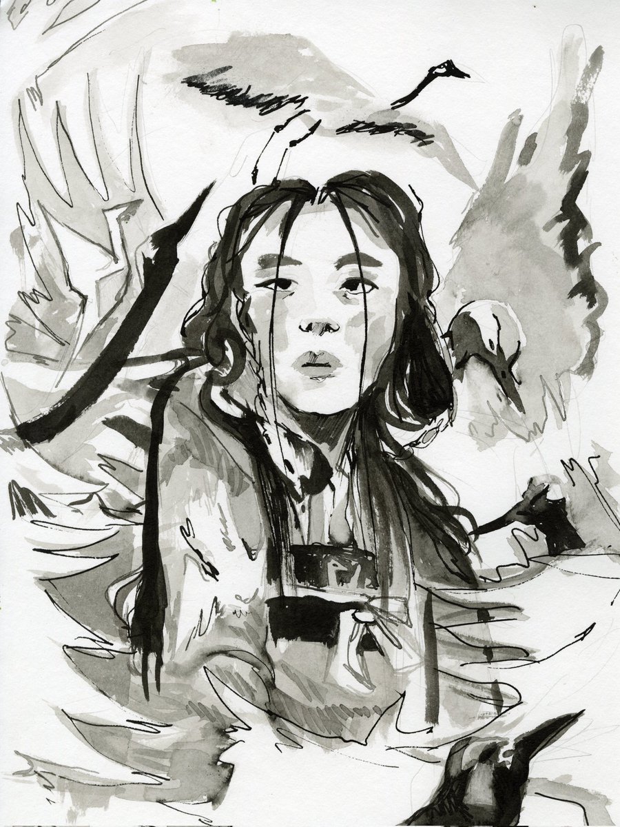 Dropinarte's tweet photo. Ink stuff :) first drawing is a study of shots_by_sophia on Instagram!

#myart #traditionalart #inkdrawing #inkstudy #queerartist #inkartwork https://t.co/B29DHI1UEf