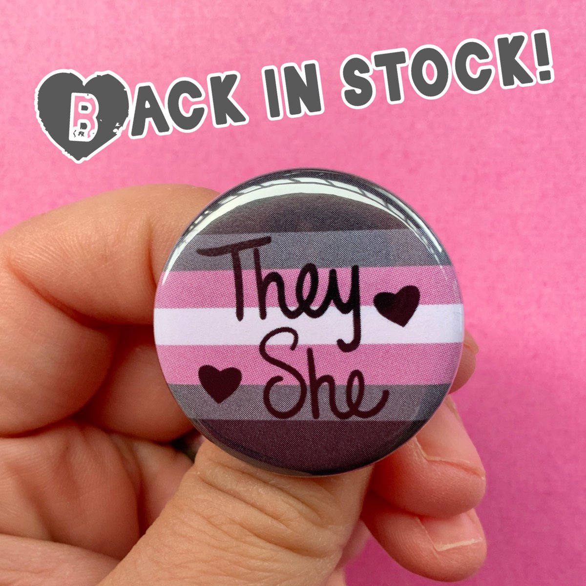MinichelleArt's tweet photo. They/she demigirl is back in stock! Available in my Etsy shop! 
#demigirl #theyshe #LGBTQ #demigirlpride https://t.co/v4xHRC3WoX