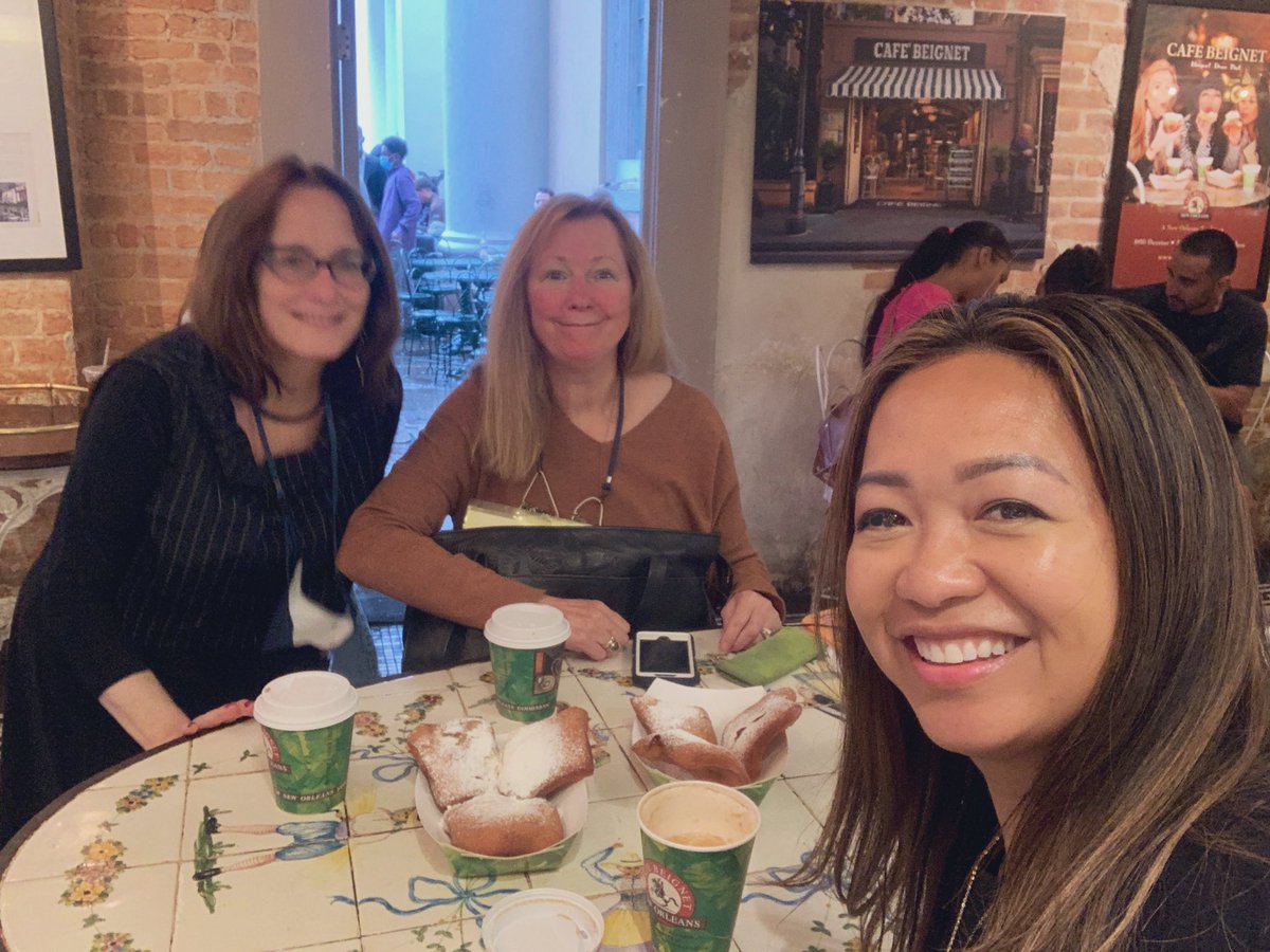 Colleagues who play together, stay together <a href="/ArchstoneFdn/">Archstone Foundation</a> <a href="/jolenefass/">Jolene Fassbinder</a> <a href="/mekullman/">Mary Ellen Kullman</a> #TeamArchstoneFdn #FunCommittee <a href="/cafebeignetNOLA/">Cafe Beignet</a> #OnAging2022
