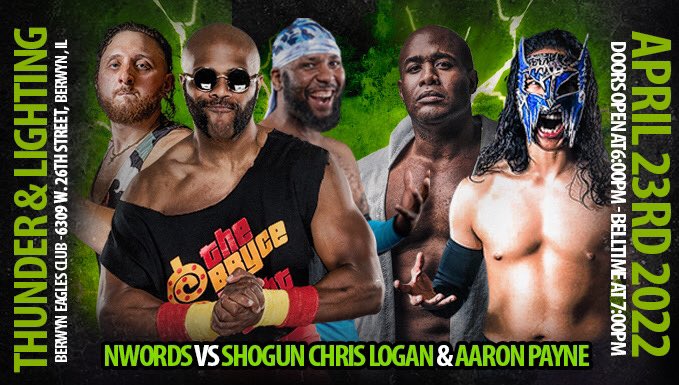 BerwynCW's tweet photo. Handicap Tag Team Wrestling!

@VinnieScarpone @JesusBryceWalks @acid_jaz vs @Shogun_Logan63 @TheAaronPayne !

Berwyn Championship Wrestling presents THUNDER &amp; LIGHTNING 4/23 at the Eagle’s Club!

Tickets available now!
🎟 https://t.co/LX1g67MP0t

#BCWThunderLightning
#BerwynCW https://t.co/uRUyIgf36v