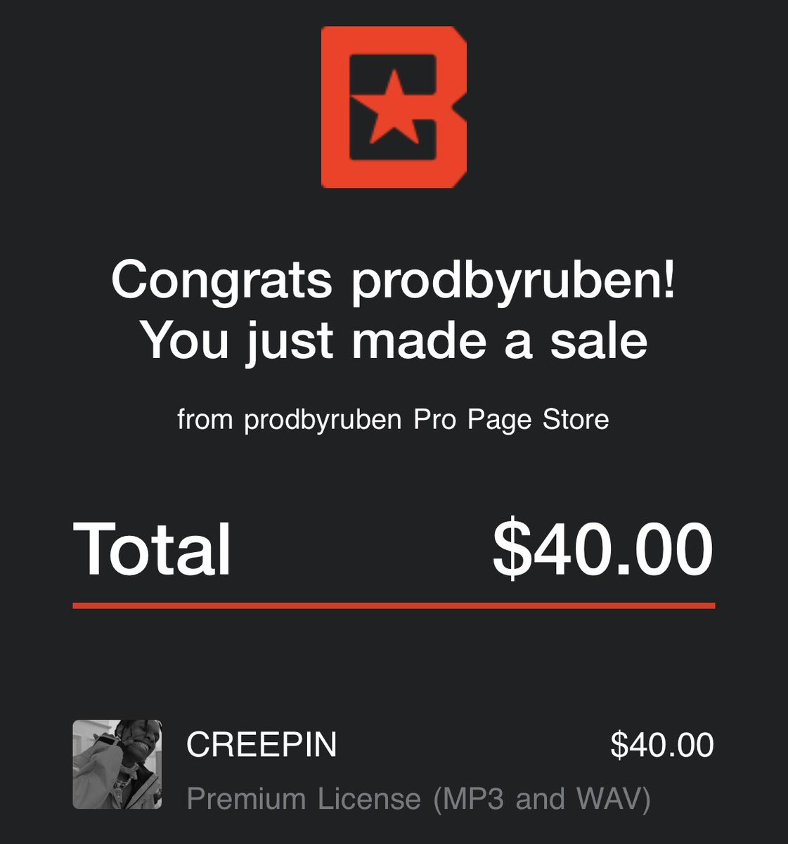 _prodbyruben's tweet photo. sold my first beat today. only up from here 🙏 https://t.co/ea1vOXcsoC
