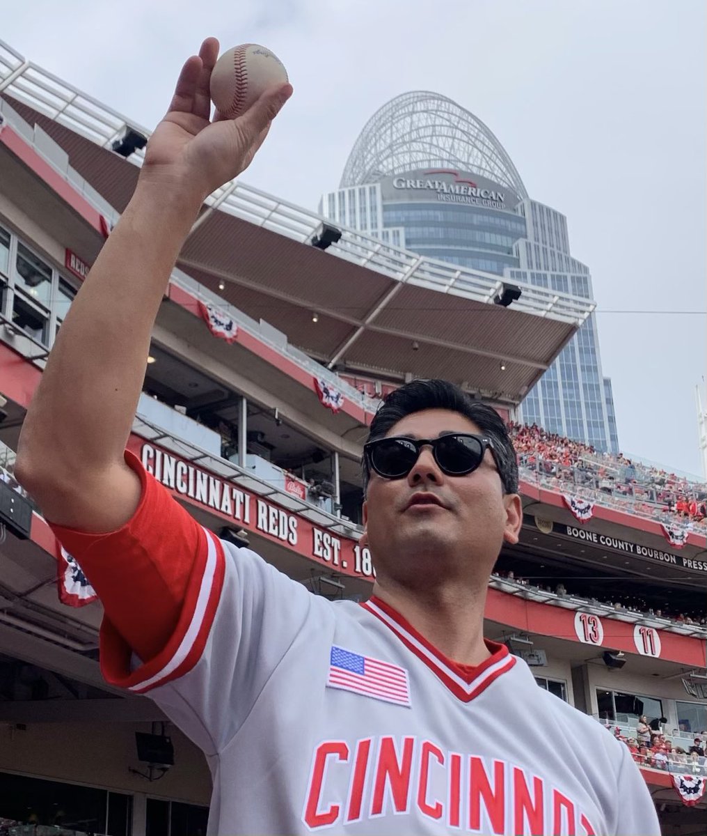 AftabPureval's tweet photo. Caught a foul ball on Opening Day! Honored to give it to Jack on his 6th birthday today. He tells me he’s the biggest Reds fan in the city! https://t.co/7MJMZXdFXu