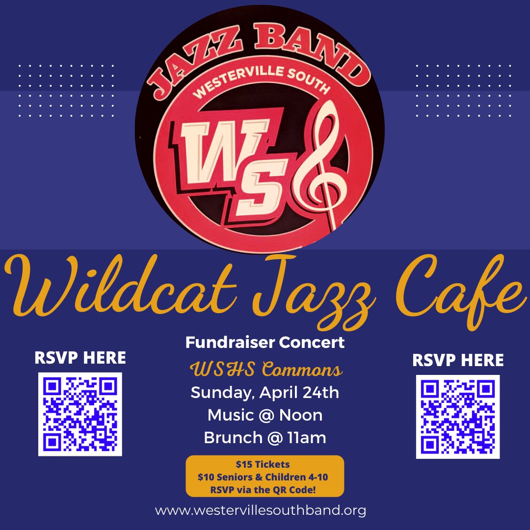 WSBands's tweet photo. WSHS Band News- 4/12/22
Some amazing things happening in the WSHS Band Dept. in April/May. Come check out a performance, these kids are on fire!
https://t.co/Ba9F5EI01n
#gocats #wshsband #westervillesouthhighschool #WSMB #JazzCats https://t.co/6NJ28lZXHW