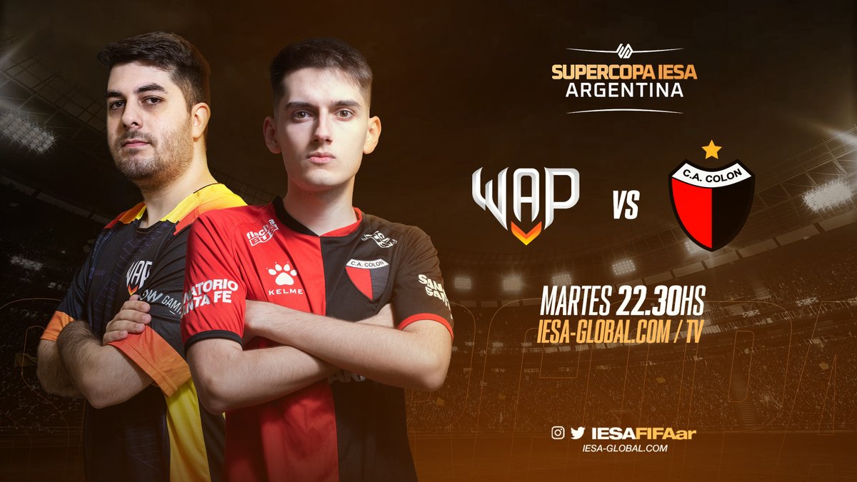 IESAFIFAar's tweet photo. ¡Se define el último Campeón de la Temporada 18! 🏆
@WAPEsports, Campeón de #IESAPrimera y @ColonEsports Campeón de la #CopaIESAArgentina se enfrentan y definen la #SupercopaIESA.
¿Quién se quedará el título?
🕘 22:30hs
🎙️ @JuanmaViera27 @CERRITO_GK
➡️ https://t.co/zb8nZMZjWh https://t.co/rqPUlLZ3sv
