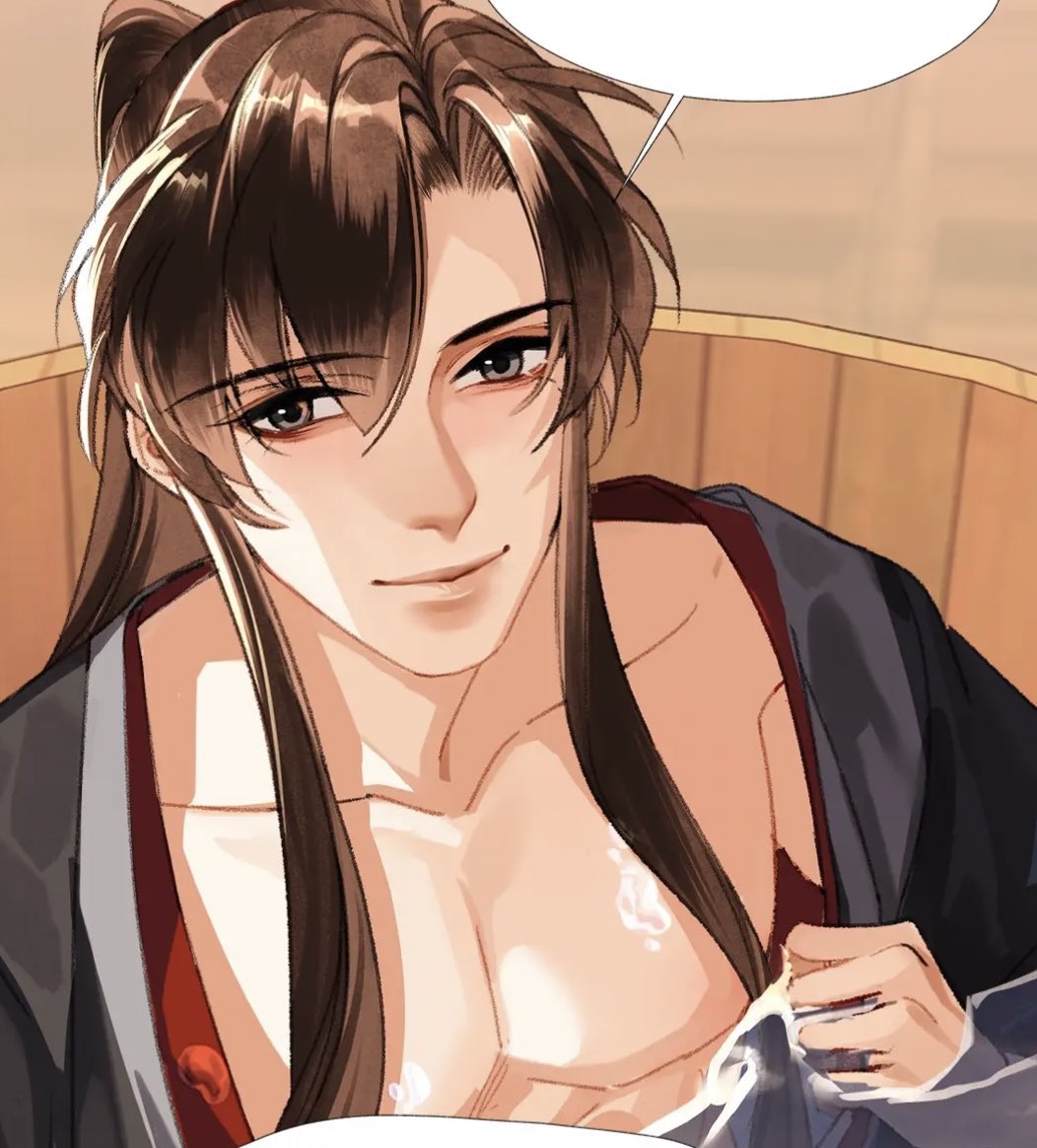 this manhua update was INSANE. for the mdzs nation to finally get a visual adaptation of the bath tub scene from novel to manhua… the team behind this are doing the most 🙌🏼 