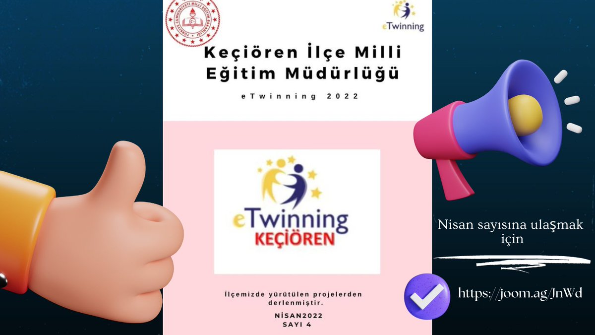 MemKecioren's tweet photo. Keçiören ilçemiz okullarında yürütülen 50 eTwinning projesinin tanıtıldığı Nisan bültenimiz için https://t.co/fV7ByDRYnH adresini ziyaret edilebilirsiniz.
@Harunfatsa @eTwinningDestek @MemAnkara @ankaramemarge @Ayhanisik37 @KeciorenMEM @AhsenDoganay @simsek_emel @SecilCardakkaya https://t.co/cDyF4onLUz