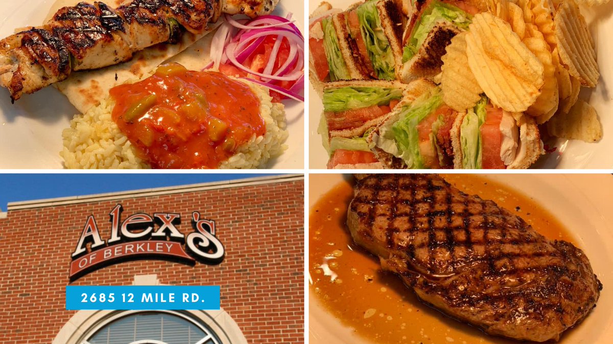 DowntownBerkley's tweet photo. #TastyTuesday: Alex's of Berkley offers a wide variety of delicious options for breakfast, lunch and dinner. Dine in or carryout today! #DowntownBerkley #ComfortDining #Dinner #Lunch #Breakfast #Restaurant #Dining https://t.co/tvOdfej0NW
