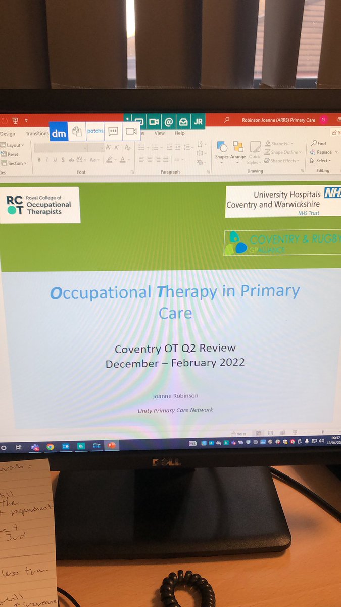 Jorobinson79's tweet photo. Q2 data presented today showing some amazing results that OT brings to Primary Care. In particular sharing a case reflection demonstrating how OTs contribute to reducing health inequalities #primarycare #OccupationalTherapy  #RCOT #AHP https://t.co/ynkHf3JRrc