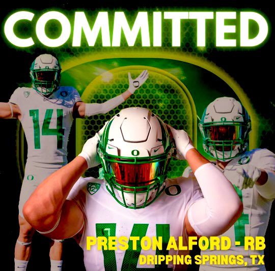 Preston Alford (@prestonalford14) on Twitter photo Let’s Go Duck Nation!!! 🦆 🦆
<a href="/CoachDanLanning/">Dan Lanning</a> <a href="/Locklyn33/">WalkOnCoach ⭕️H 🌰</a> <a href="/DrewMehringer/">Drew Mehringer</a> <a href="/oregonfootball/">Oregon Football</a> <a href="/CoachTBarr/">#BESTAVAILABLE</a> <a href="/CoachGZimmerman/">Galen Zimmerman</a> <a href="/GoDucks/">GoDucks</a> <a href="/CoachKaai/">Koa Ka'ai</a> <a href="/DuckFootball/">Rob Moseley</a> <a href="/duckscrootin/">Oregon Recruiting</a> <a href="/MattPrehm/">Matt Prehm</a> <a href="/JHopkinsSD/">Justin Hopkins 🦆🏈</a> @DSArivals <a href="/ChadSimmons_/">ChadSimmons</a> @SWiltfong247 @RWrightRivals <a href="/adamgorney/">Adam Gorney</a>
#BetOnYourself Let’s Go Duck Nation!!! 🦆 🦆
<a href="/CoachDanLanning/">Dan Lanning</a> <a href="/Locklyn33/">WalkOnCoach ⭕️H 🌰</a> <a href="/DrewMehringer/">Drew Mehringer</a> <a href="/oregonfootball/">Oregon Football</a> <a href="/CoachTBarr/">#BESTAVAILABLE</a> <a href="/CoachGZimmerman/">Galen Zimmerman</a> <a href="/GoDucks/">GoDucks</a> <a href="/CoachKaai/">Koa Ka'ai</a> <a href="/DuckFootball/">Rob Moseley</a> <a href="/duckscrootin/">Oregon Recruiting</a> <a href="/MattPrehm/">Matt Prehm</a> <a href="/JHopkinsSD/">Justin Hopkins 🦆🏈</a> @DSArivals <a href="/ChadSimmons_/">ChadSimmons</a> @SWiltfong247 @RWrightRivals <a href="/adamgorney/">Adam Gorney</a>
#BetOnYourself