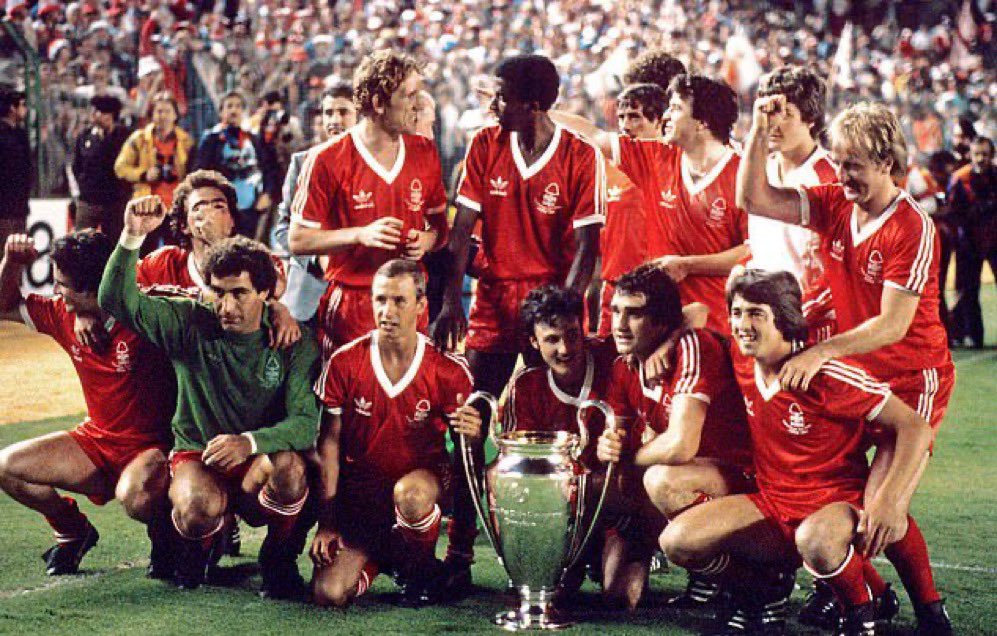 Forest_Review's tweet photo. Due to Chelsea’s elimination from the Champions League, Nottingham Forest remain the last club to retain the European Cup. #NFFC https://t.co/y1MtX1FBBv