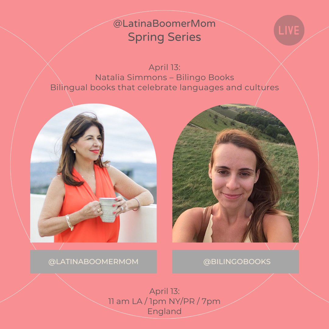 maritererbellas's tweet photo. In need of bilingual children's books that celebrate languages and cultures? Join me tomorrow for an IG Live with @BilingoBooks founder Natalia Simons.
11 am LA / 7pm England
#raisingbilingualkids #resourceforparents #bilingualparenting https://t.co/REhmMKnZdN