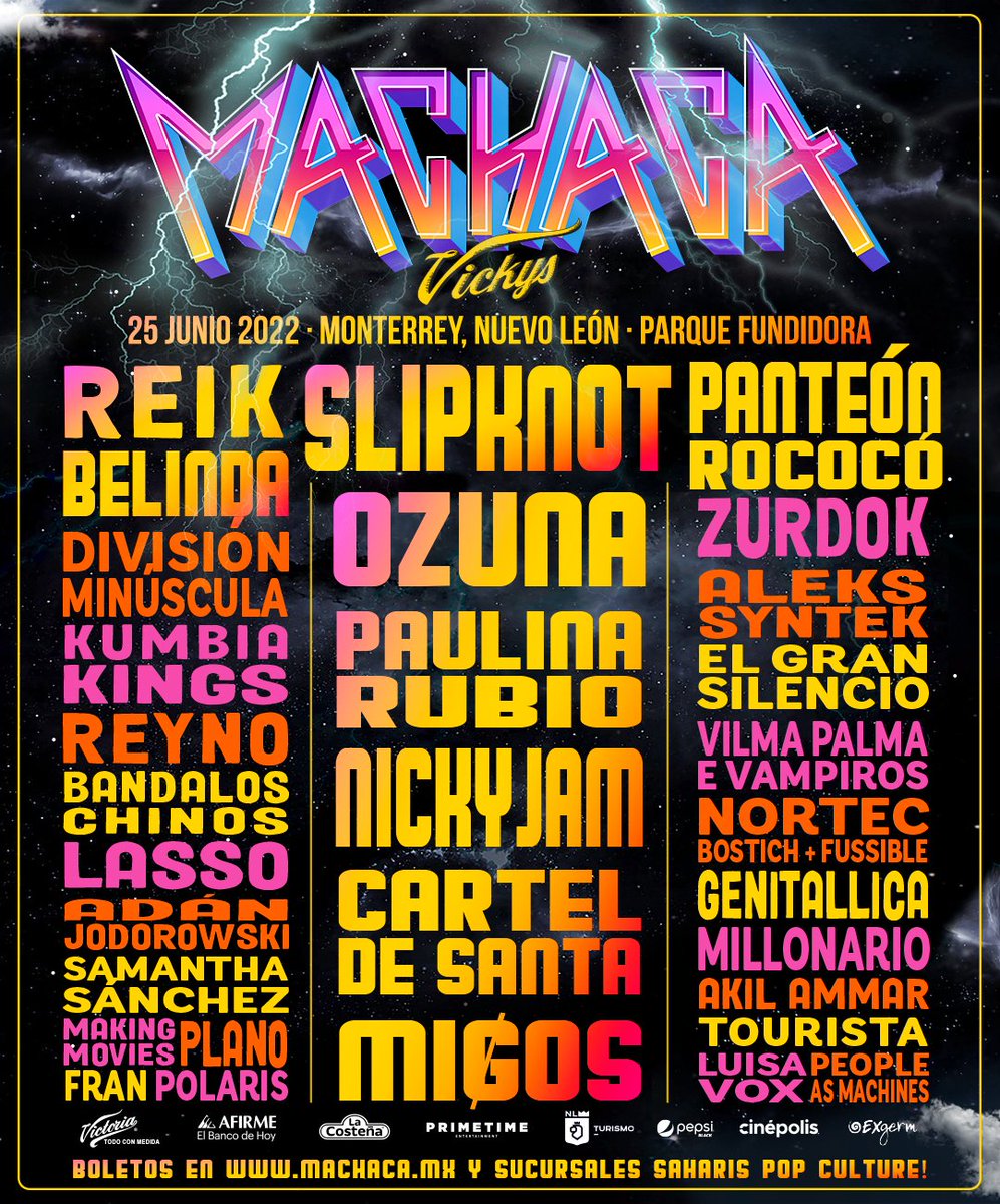 MachacaFestival's tweet photo. ¡Habemus #Machaca2022! 😎🙌 ¿Están listos? Nos vemos en junio sobrinos 💥  

🎟 Boletos en https://t.co/oNSkwL19Ru y sucursales @SaharisPopCult. 

@VictoriaMX https://t.co/2iZpDKZvFa