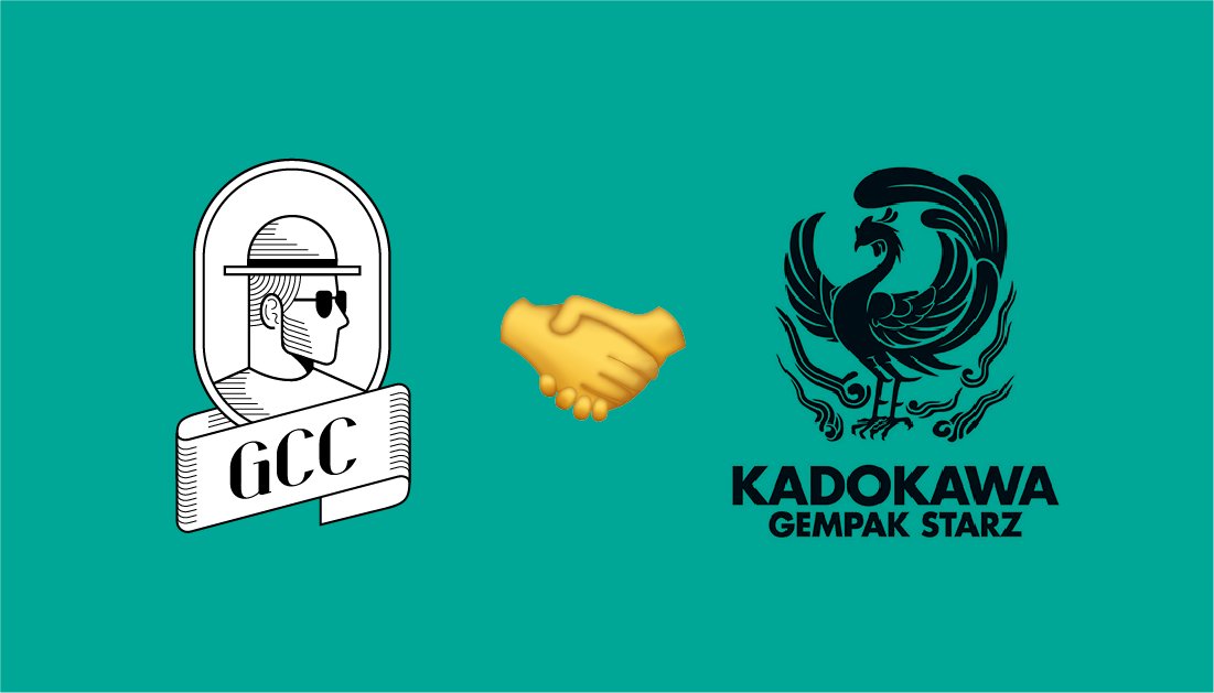 gccnft's tweet photo. 🔎 Partner Spotlight: GCC x KADOKAWA GEMPAK STARZ: A firm, creative handshake at an unimaginable scale. 🚀

Our partnership with Malaysia’s biggest comic &amp; graphic novel publisher is a match made in heaven.
🧵👇 https://t.co/RiHjnmdQEO
