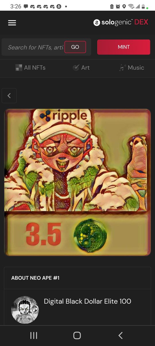 HarDlInE_BoSS's tweet image. SOLD last I checked it was 7 left may be 6 by Time I go back

Thank You to everyone who has Support DBDXR @DigitalBlackTok since day 1 and our 1st collection minted on @realSologenic 

#Hotcakes #NFTCommunity #1stCollection #NFTshill #NFTdrop #XRPArmy #XRP #XLS14 #XLS20d