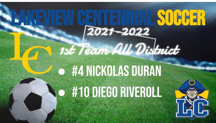 LsoccerC's tweet photo. Huge congratulations to @NickolasDuran4 &amp; @diegoriveroll3 for being named 1st Team All-District! We couldn’t be prouder and are lucky to have these young men represent our program and school! #WhyNotLC⚽️ #WeAreLC @gisd_athletics @gisdnews https://t.co/EQqaziAvTW