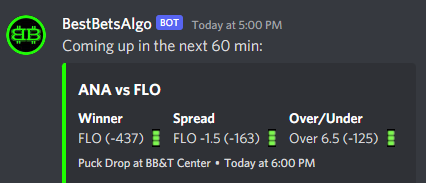WiseWager1's tweet photo. Too hot not to share!
Greens all around; does this sweep or get swept?
#TimeToHunt #FlyTogether #GamblingTwitter #NHL #FreePicks #Discord #BettingWithData #HockeyTwitter
Join today to start your free 7-day trial! https://t.co/5qd9hWsSXZ