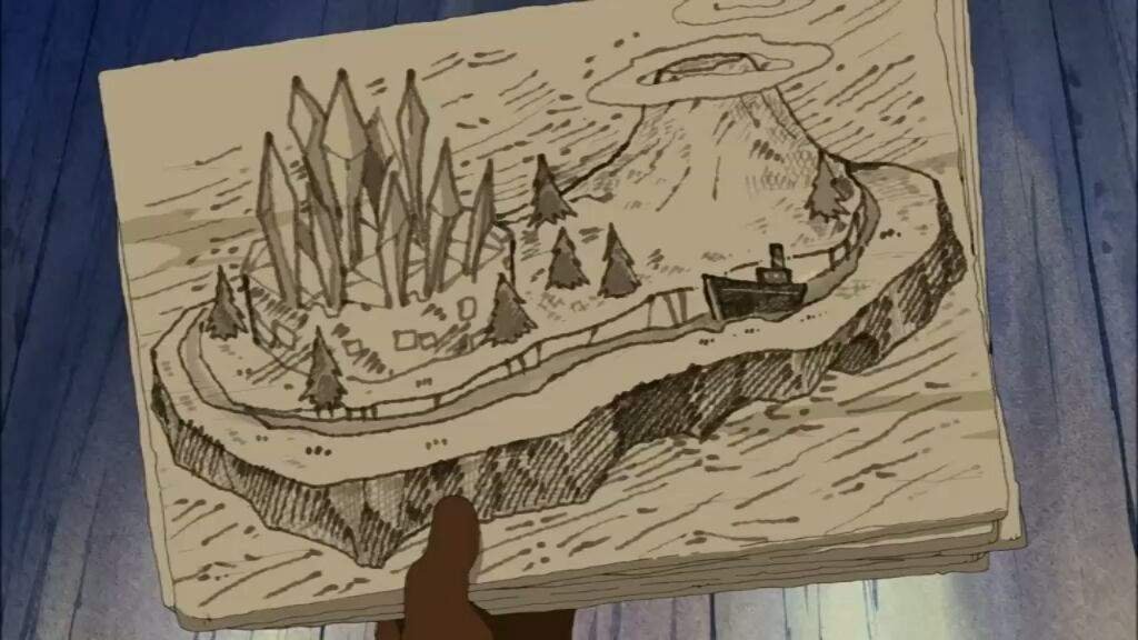 GojiYoutube's tweet photo. Attendez, ça ne serait pas l'île dessinée par Soran la jeune esclave de Tequila Wolf uniquement apparue dans l'anime de One Piece ??? https://t.co/7OubgyQIvz