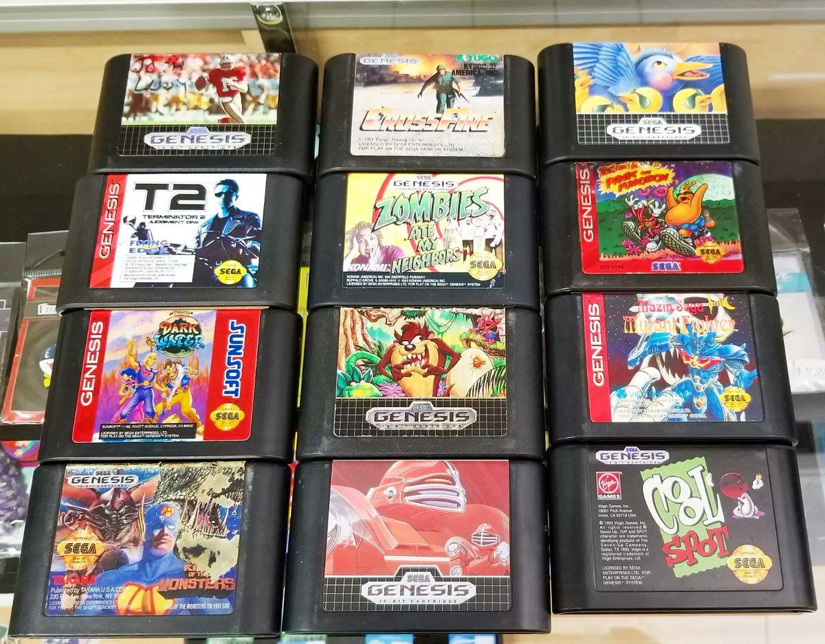 Game_Realms's tweet photo. We got #videogames on #Sega #Genesis in stock at @Game_Realms in #Burbank #California!
#SegaGenesis #Football #Terminator #ThePiratesofDarkWater #KingoftheMonsters #Godzilla #ZombiesAtemyNeighbors #Tazmania #Flicky #ToejamandEarl #Cyberball #CoolSpot
#MazinSagaMutantFighter https://t.co/yu9LaukbXt
