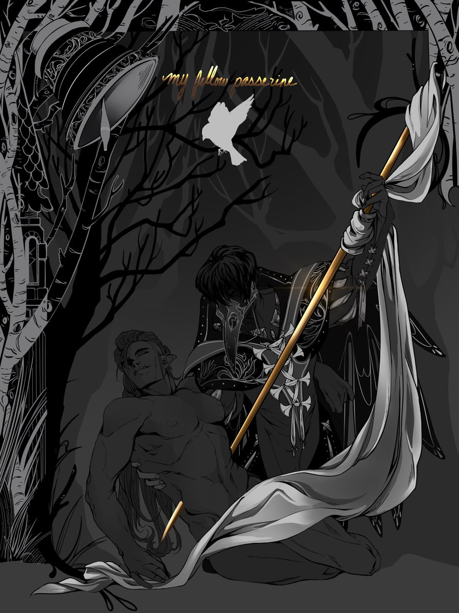 fawnlen's tweet photo. I draw DnD characters and scenes 🎲 
Let’s go on an adventure! 🖤🤍 https://t.co/4aISgXRnJX