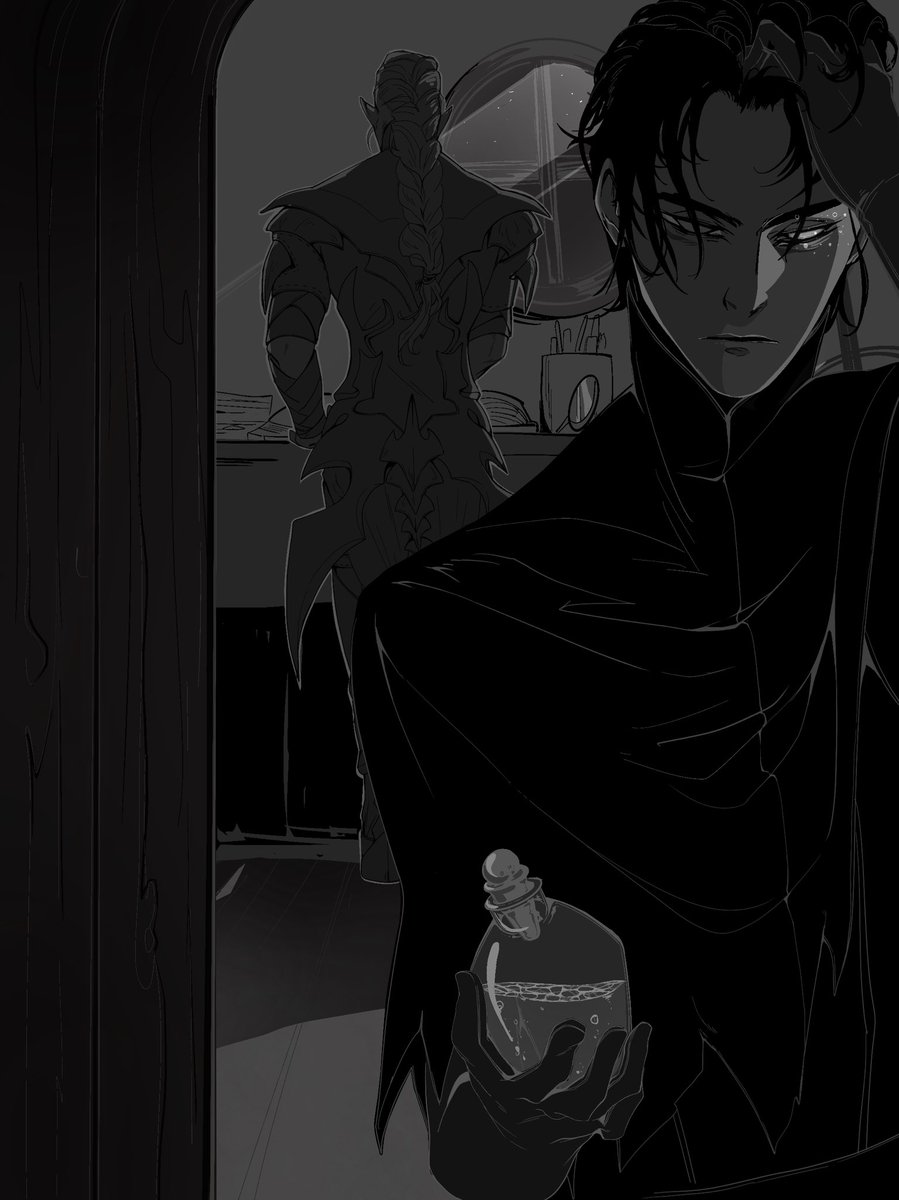 fawnlen's tweet photo. I draw DnD characters and scenes 🎲 
Let’s go on an adventure! 🖤🤍 https://t.co/4aISgXRnJX