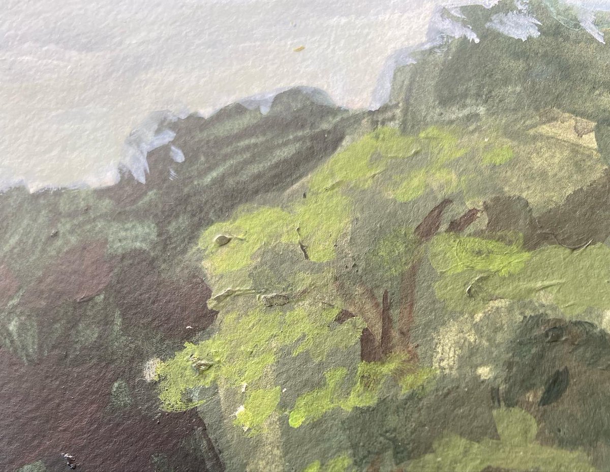 hsbessiake's tweet photo. Acrylic study from a park in Indiana a few years ago https://t.co/rr0eskc8hU