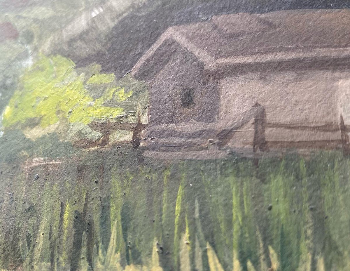 hsbessiake's tweet photo. Acrylic study from a park in Indiana a few years ago https://t.co/rr0eskc8hU