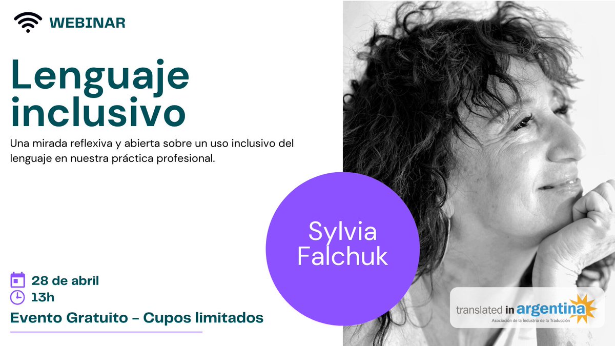 ¡En abril comenzamos nuestro ciclo de capacitación!
Y mirá qué lujo de apertura: el primer webinar tenemos nada menos que a Sylvia Falchuk hablando sobre "Lenguaje inclusivo".
🗓️ 28 de abril  | 🕜 13h

¡Inscripciones sin costo! 
Cupos limitados ➡️ bit.ly/3LXz6En