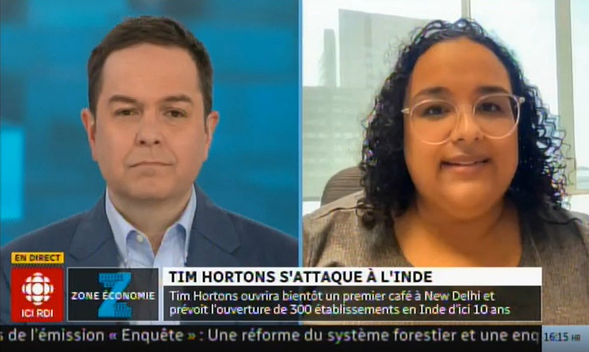Telfer_uOttawa's tweet photo. Will India soon catch the #Timbiebs fever? ☕

#TelferNation marketing Prof. @Miritako comments on @TimHortons’ expansion in the 6th world economy as they plan on opening 300 shops by 2030. 📈

Watch Prof. Brouard’s interview at @CBCRadioCanada (RDI) ➡️ https://t.co/MM1PM2iPd9 https://t.co/NtHD4tjl2O