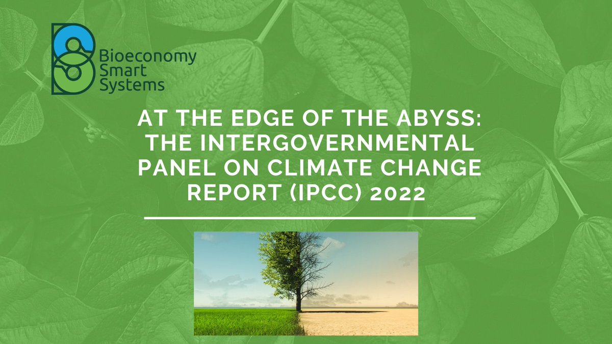 BioSmartSystems's tweet photo. Our latest post on The Intergovernmental Panel on Climate Change (IPCC) report 2022 and its serious warnings to reverse the consequences of "resource overexploitation, mindless pollution, and unplanned growth". Link: https://t.co/ueQ8TaoLgc
Like, share, and follow! #bioeconomy https://t.co/ZGltb0aPNM