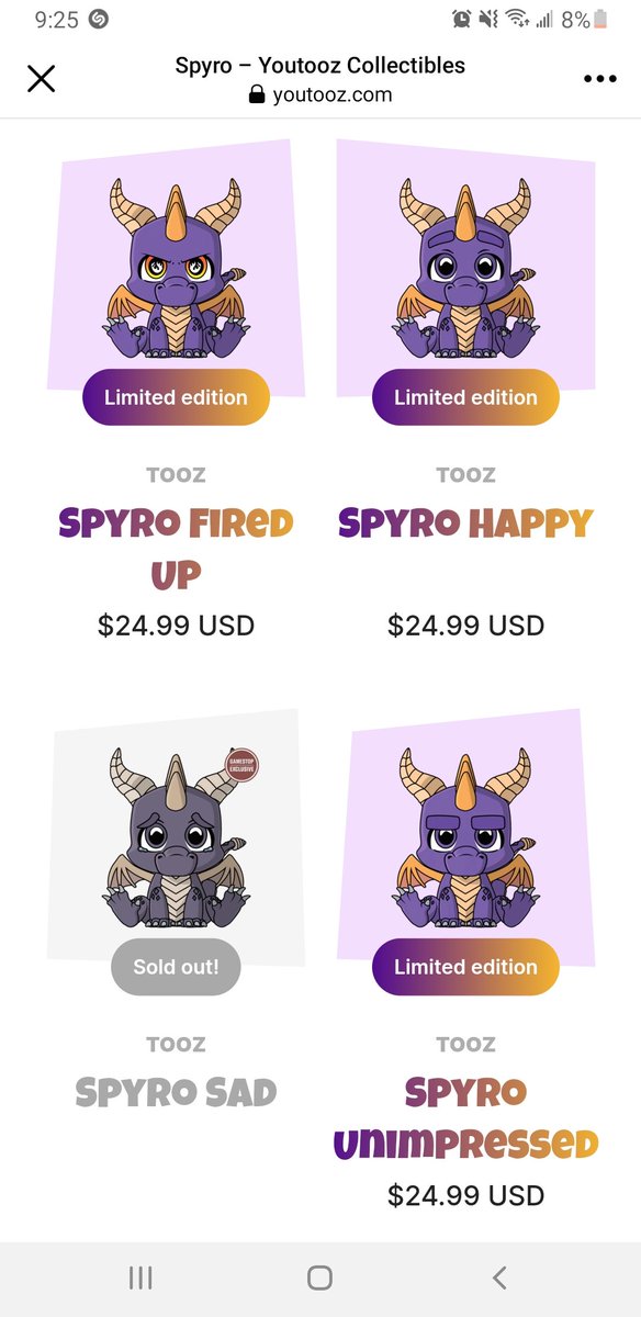 SammieAran's tweet photo. #youtooz giving us #spyro fans more #spyromerch...ahhhh ty! I ordered the unimpressed spyro 😍 

I will admit that I would have nabbed the fired up one too but...where did his eyebrows go?! 🤔

#spyrothedragon #activision #ActivisionBlizzard #plushie #gamingmerch https://t.co/zJLVs2CiTC