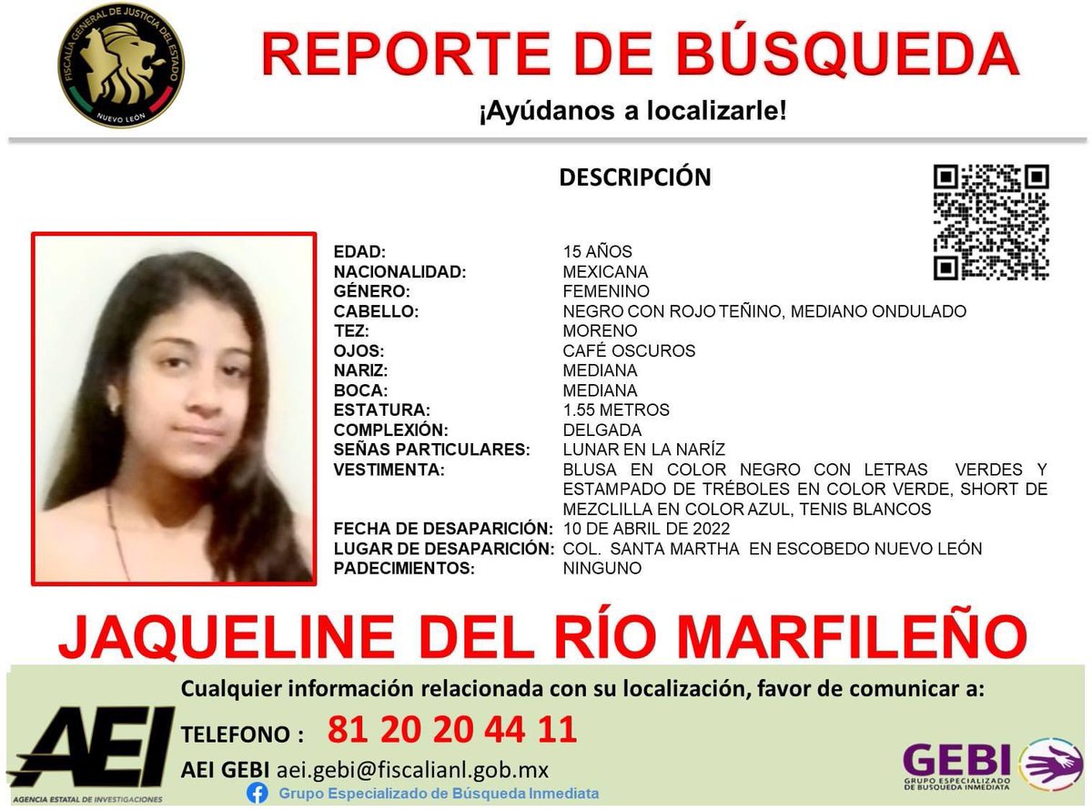LPueblo2's tweet photo. #OJO #NuevoLeón #México 

Además de la desaparición de #DebanhiEscobar reportan dos mujeres más desaparecidas este fin de semana en los municipios de #Escobedo y #SalinasVictoria. https://t.co/Rn8Re1INZv