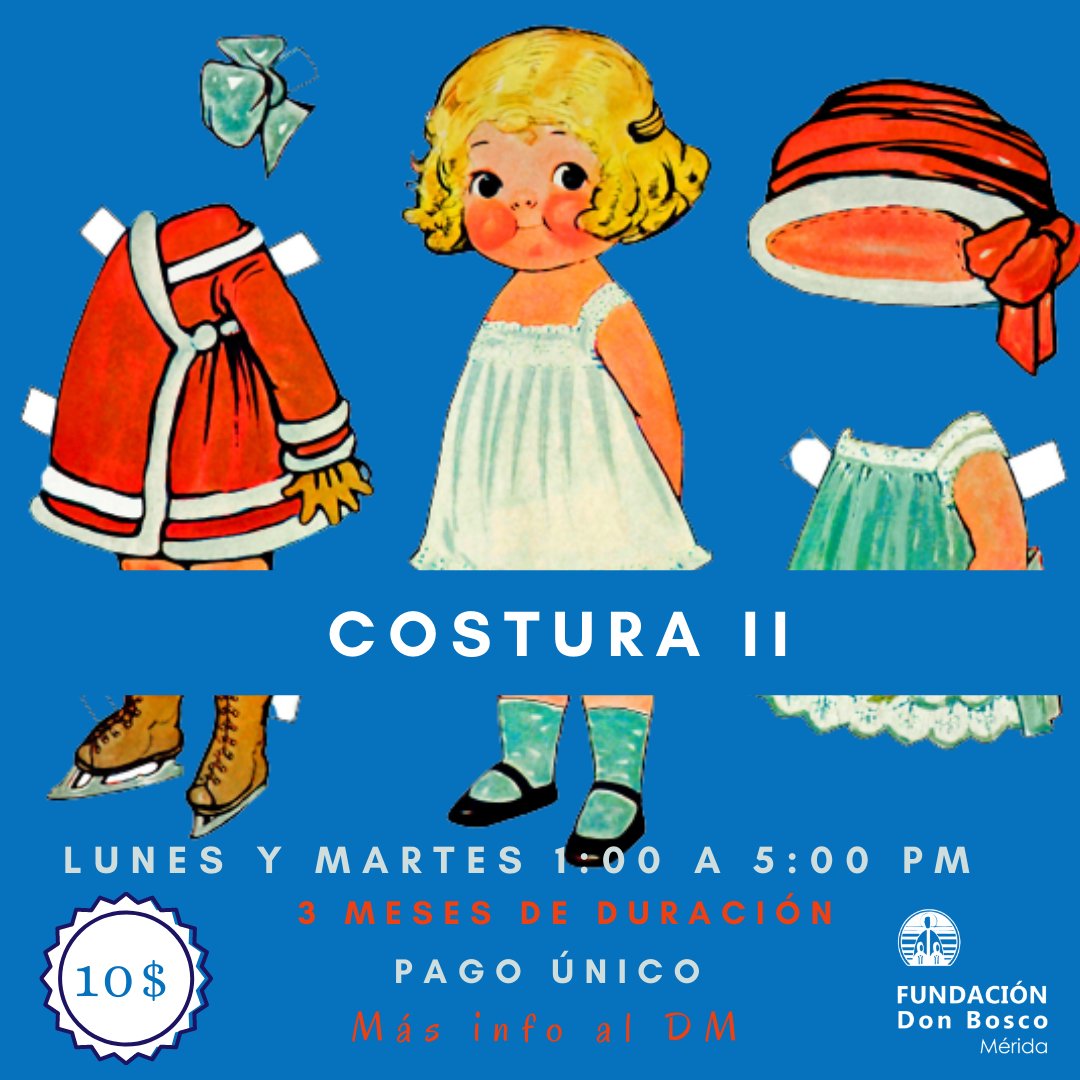 FDBMerida's tweet photo. Seguimos hablando de nuestro centro de capacitación: ahora, el segundo nivel del curso de Costura, en el que profundizarás el desarrollo de habilidades en ese demandado oficio. https://t.co/GNTBO24wUW