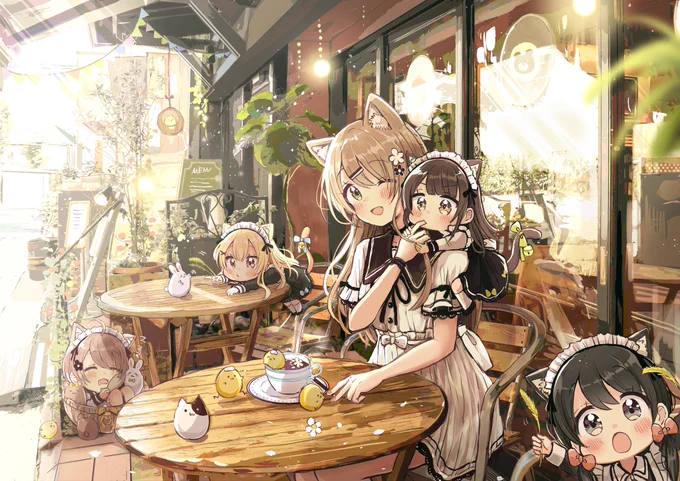 癒しの猫カフェ☕️🐈

 #喫茶店の日 