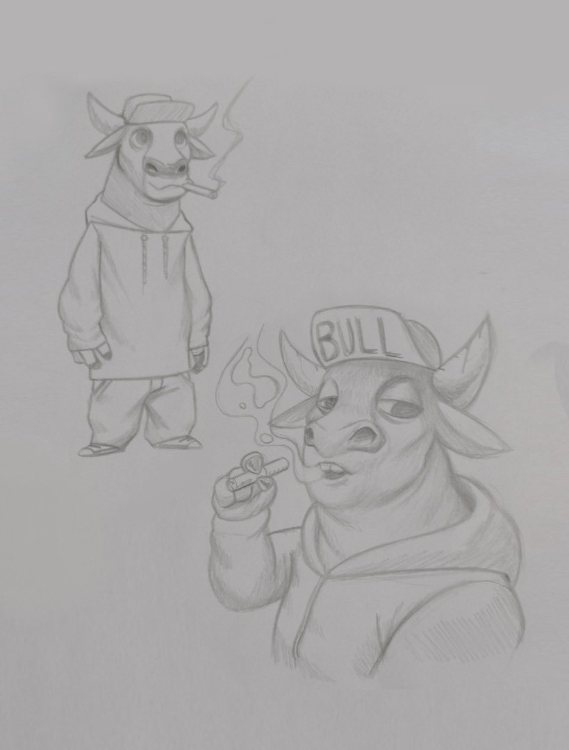 Gal3DArt's tweet image. Some of the first pencil sketches I did before it all started for Meta Eagle Club and Crypto Bull Society.